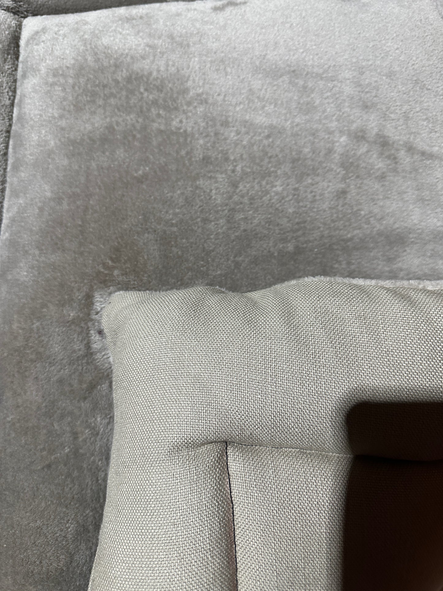 40% OFF Beige Cotton & Mushroom Cuddle Soft Luxury Reversible Pad