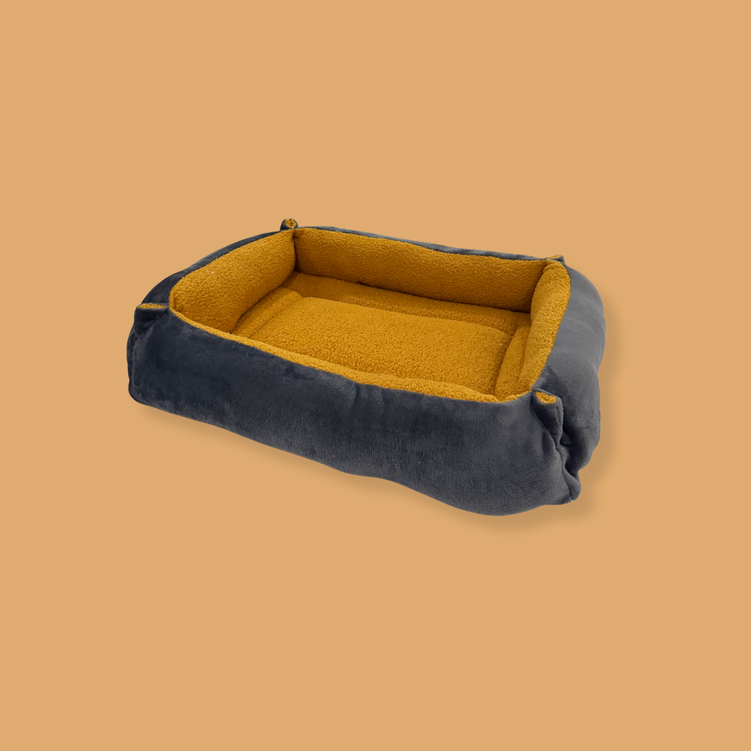 Mustard Boucle & Grey Cuddle Soft Luxury Nest