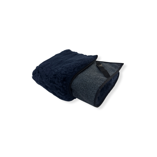 Ocean Tweed & Navy Luxury Cosy Topper
