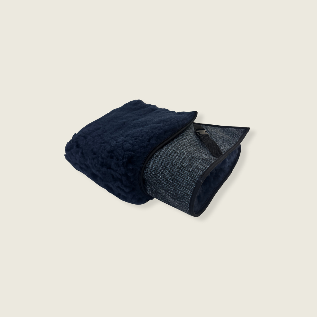 Ocean Tweed & Navy Luxury Cosy Topper
