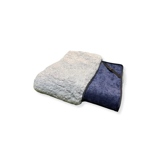 Velours gris foncé et surmatelas de luxe gris