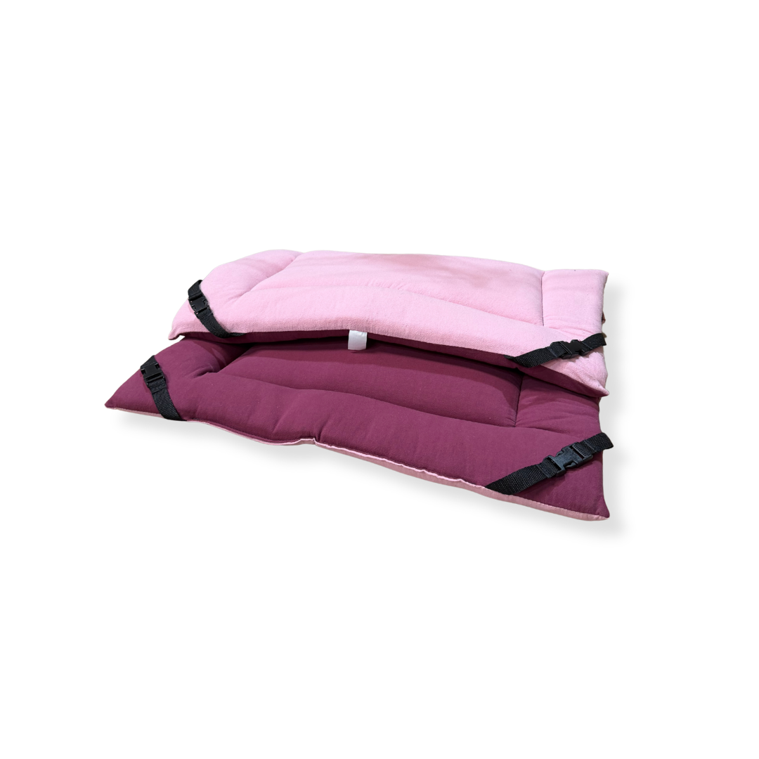 Pink Cotton & Wine Cotton Luxury Reversible Pad