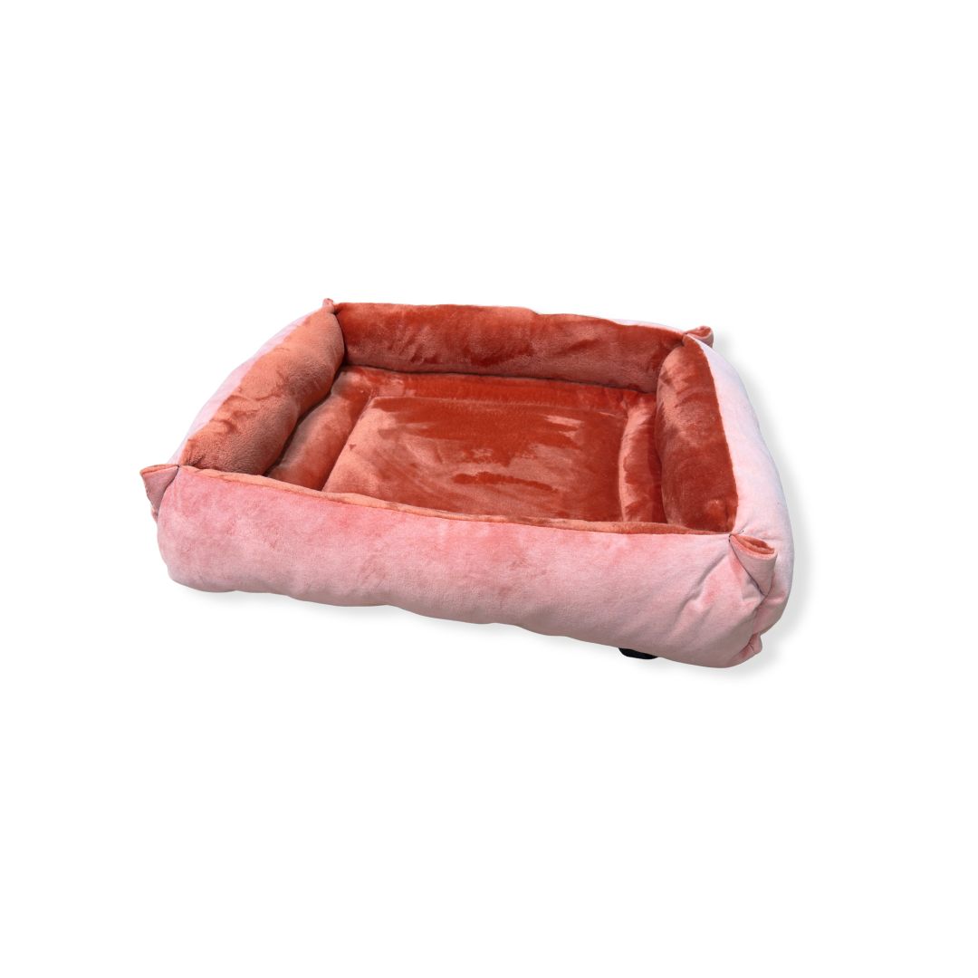 Rust Cuddle Soft & Orange Velvet Luxury Nest