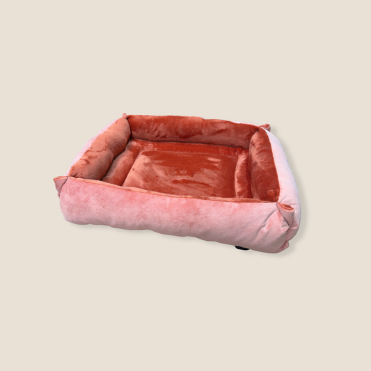 Rust Cuddle Soft & Orange Velvet Luxury Nest