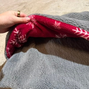 90% OFF Grey Sherpa & Snowflake Cuddle Soft Luxury Snuggle Sack