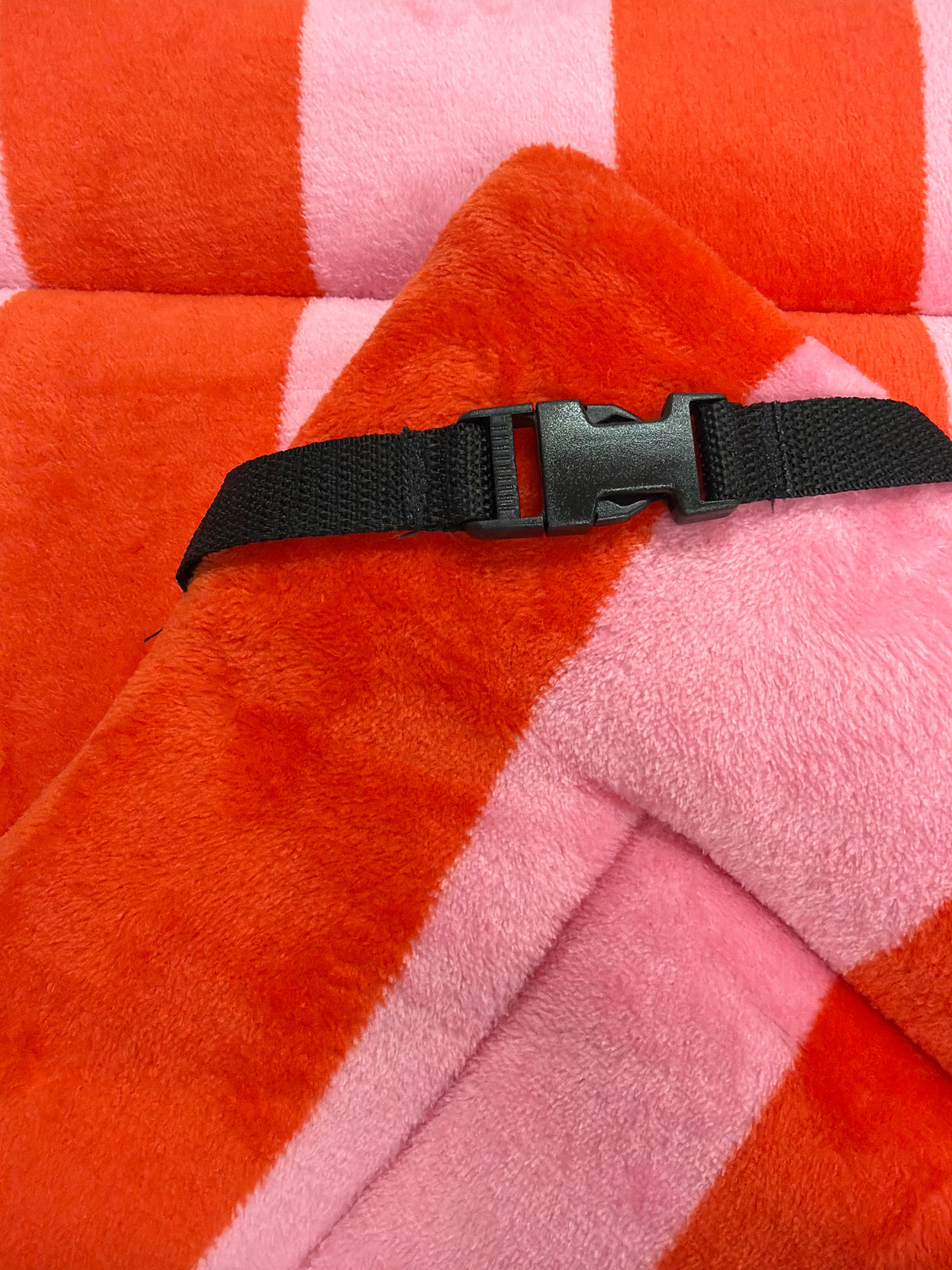 30% OFF Pink & Red Stripe Cuddle Soft Luxury Reversible Pad