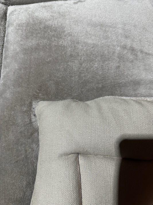 40% OFF Beige Cotton & Mushroom Cuddle Soft Luxury Reversible Pad