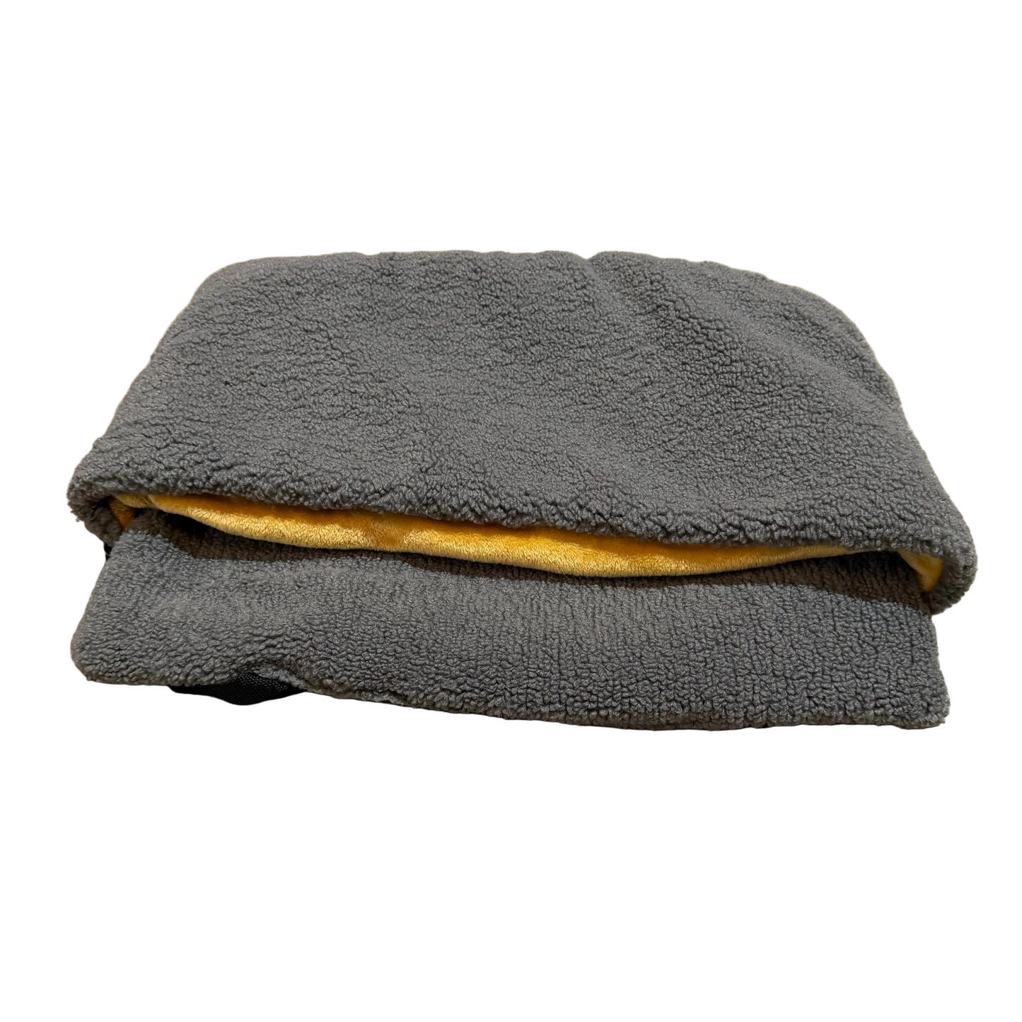 70% OFF Grey Sherpa & Mustard Cuddle Soft Luxury Snuggle Sack