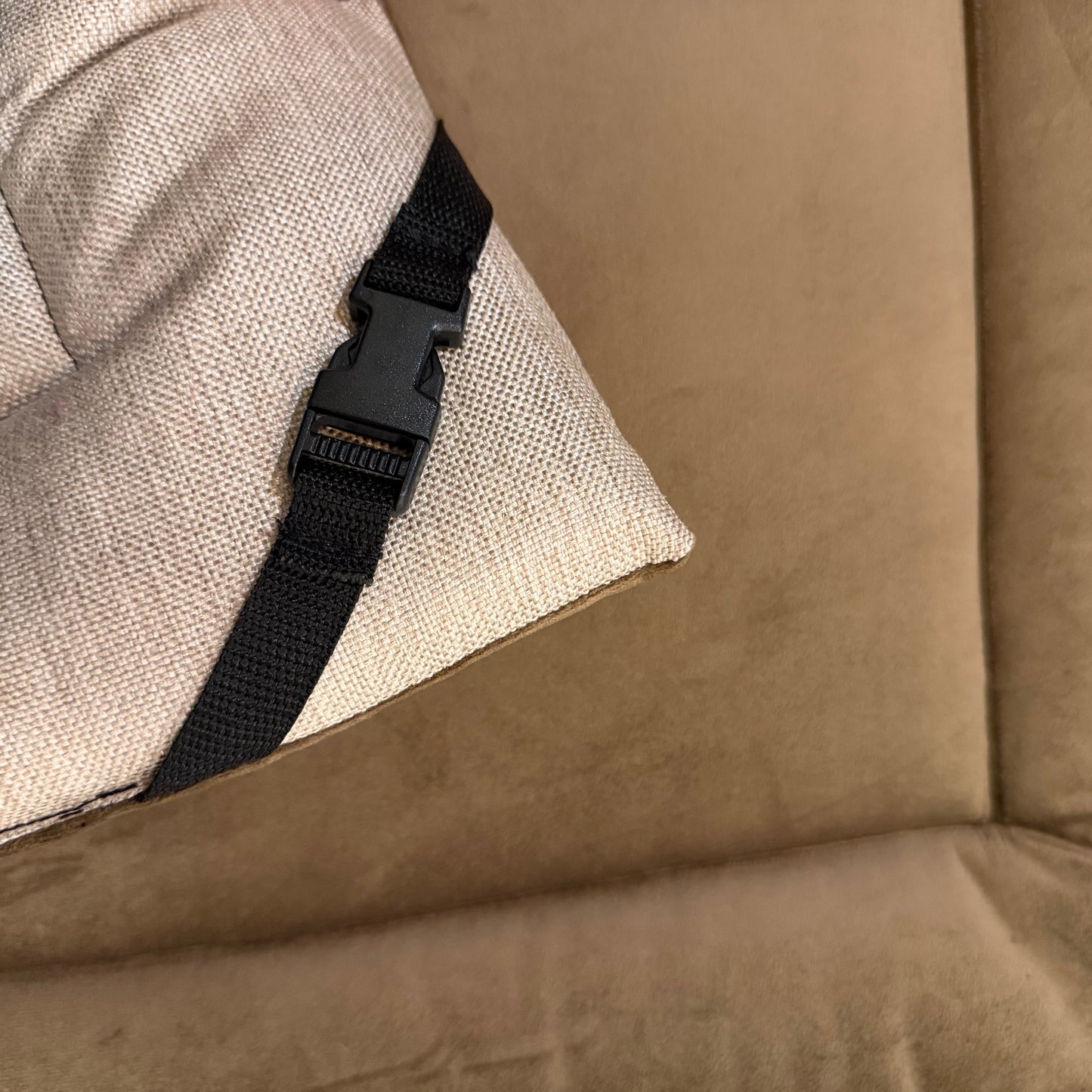 40% OFF Beige Cotton & Chocolate Microsuede Luxury Reversible Pad