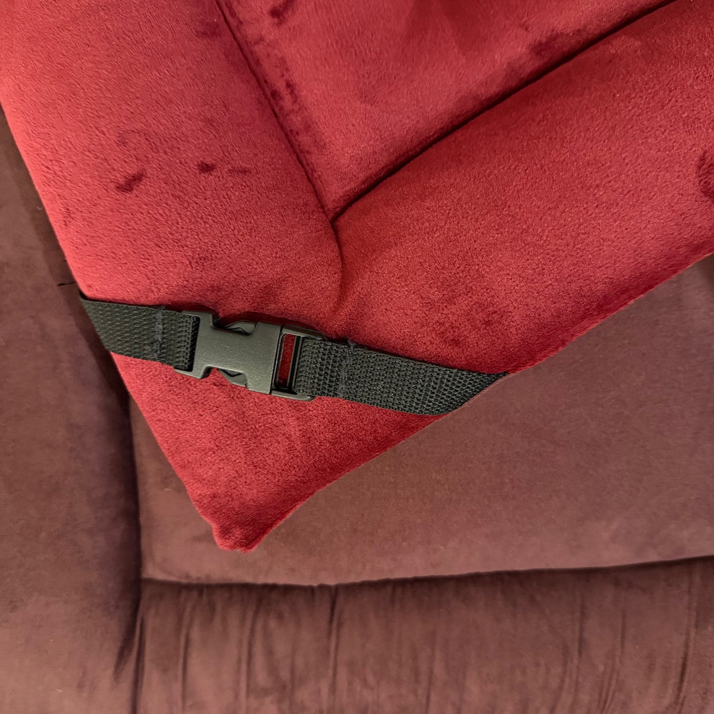 30% OFF Cranberry Velour & Maroon Microsuede Luxury Reversible Pad