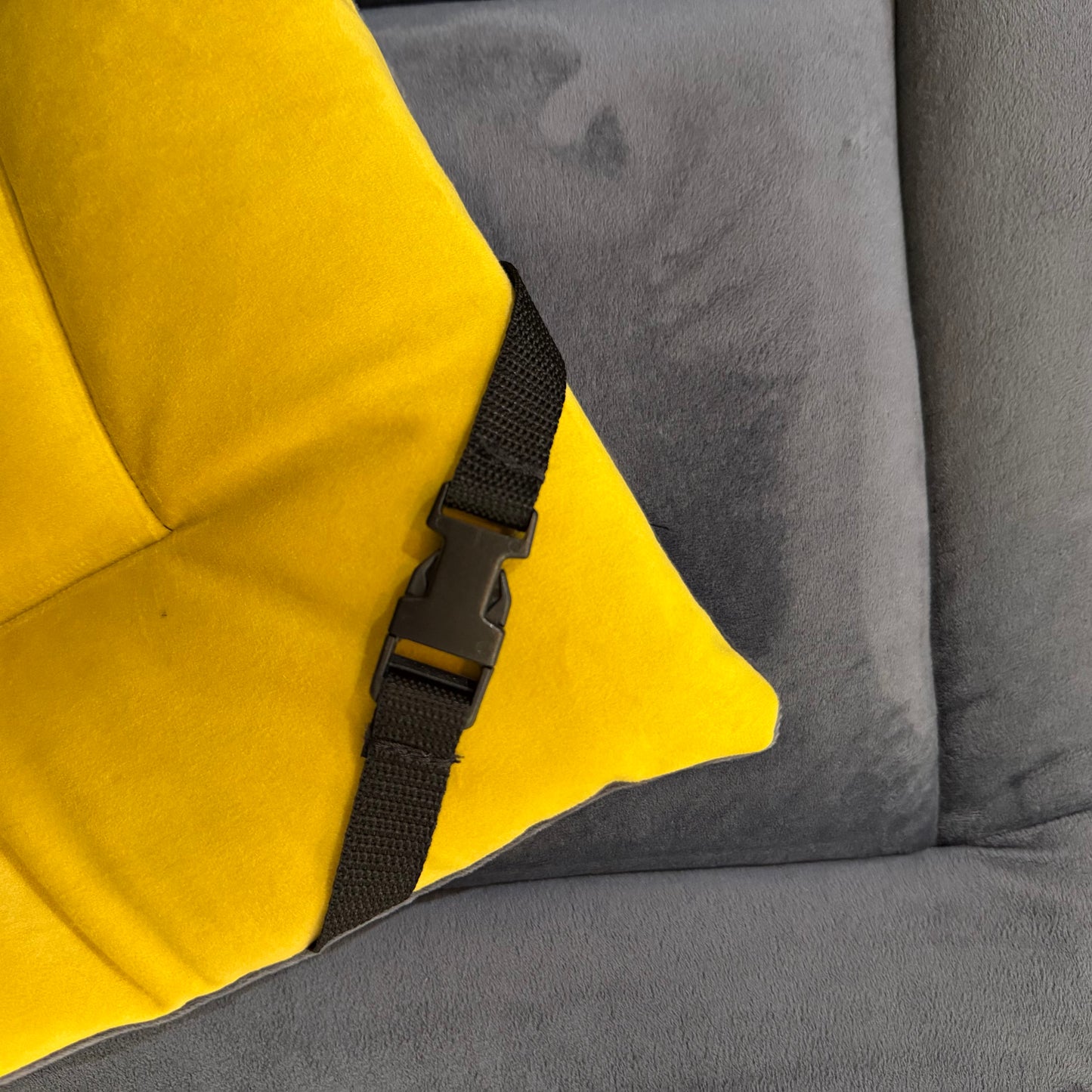 40% OFF Grey Velour & Yellow Velvet Luxury Reversible Pad