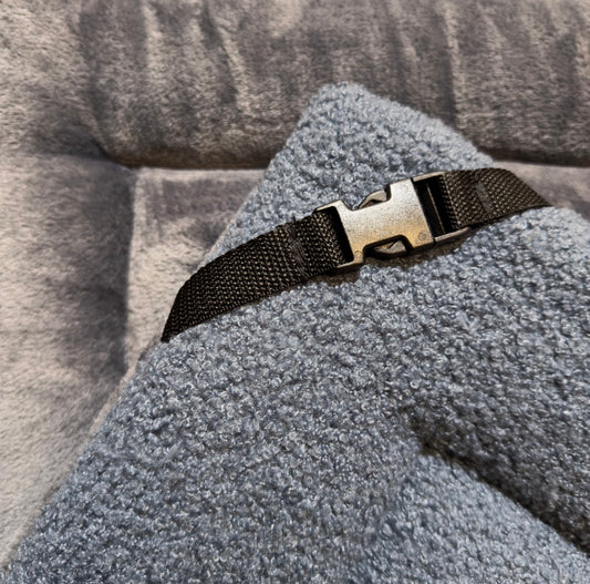Denim Boucle & Dark Grey Cuddle Soft Luxury Reversible Pad