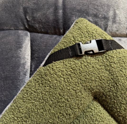 Khaki Boucle & Dark Grey Cuddle Soft Luxury Reversible Pad