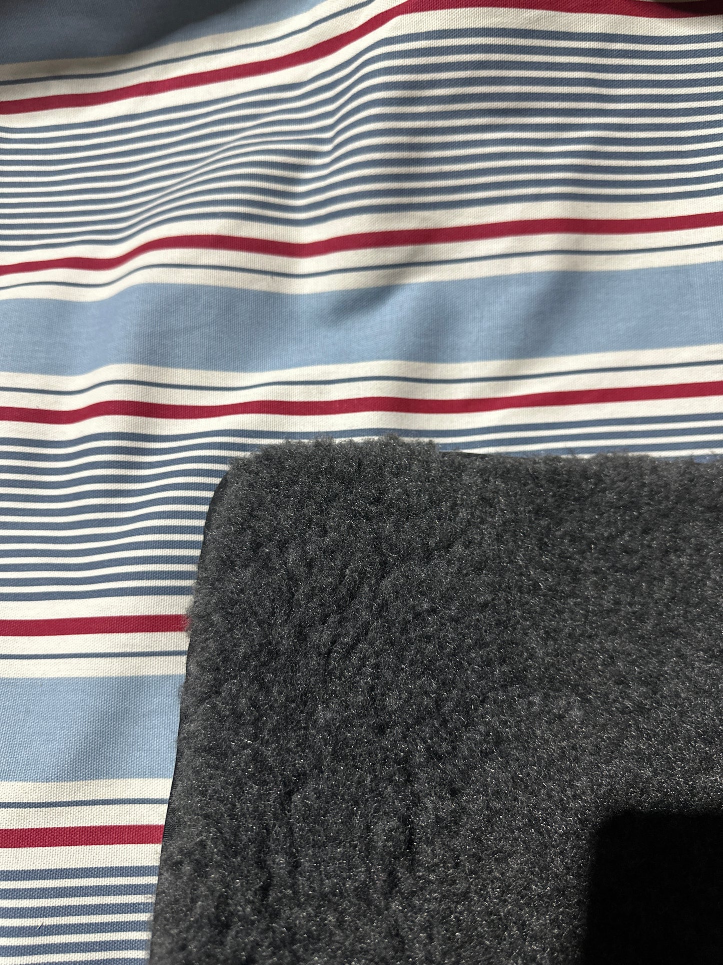 Blue Stripe Cotton & Grey Cosy Topper - HiK9