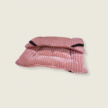 Baby Pink Jumbo Cord Cuddle Soft Luxury Reversible Pad