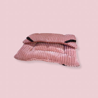 Baby Pink Jumbo Cord Cuddle Soft Luxury Reversible Pad