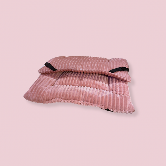 Baby Pink Jumbo Cord Cuddle Soft Luxury Reversible Pad