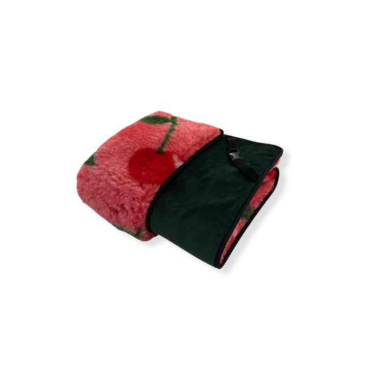 Bottle Green Velvet & Cherry Luxury Cosy Topper