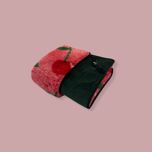 Bottle Green Velvet & Cherry Luxury Cosy Topper