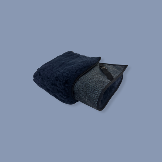 Ocean Tweed & Navy Luxury Cosy Topper