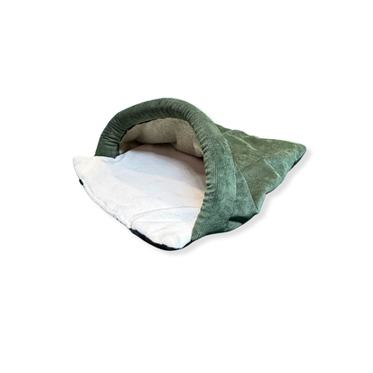 Khaki Cord & Ivory Cuddle Soft Luxury Snuggle Tunnel