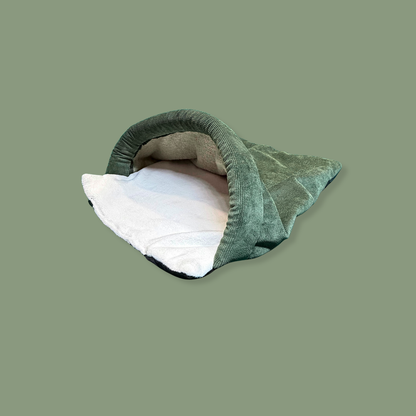 Khaki Cord & Ivory Cuddle Soft Luxury Snuggle Tunnel