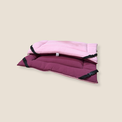Pink Cotton & Wine Cotton Luxury Reversible Pad