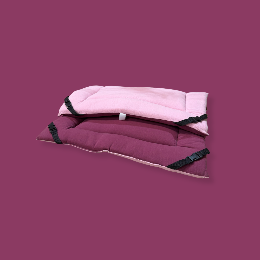 Pink Cotton & Wine Cotton Luxury Reversible Pad