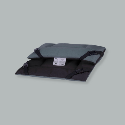 Zwart en grijs waterbestendig omkeerbaar kussen