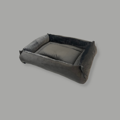 Dark Grey Cuddle Soft & Dark Grey Velvet Luxury Nest
