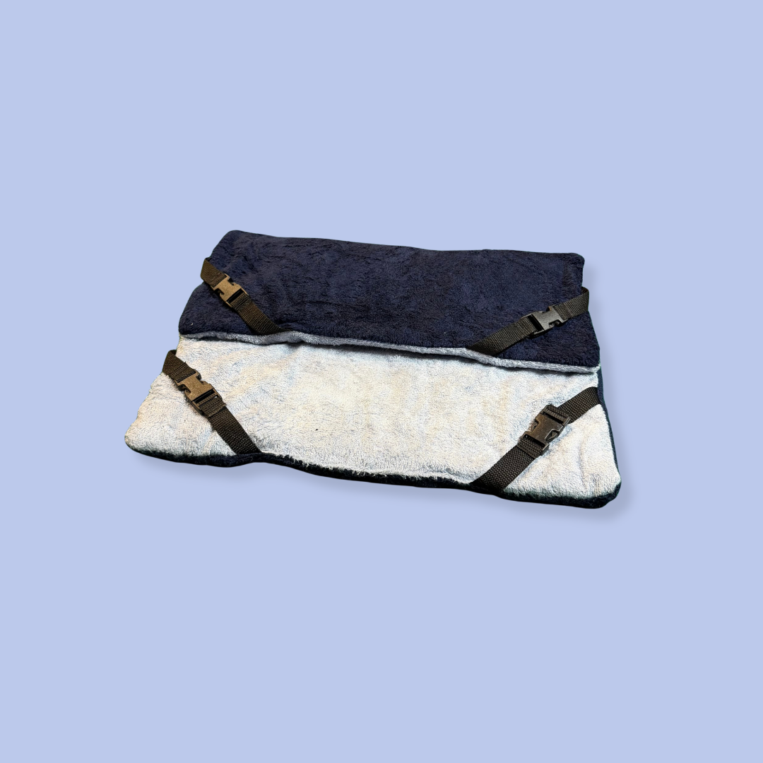 Navy & Baby Blue Bamboo Towelling Lightweight Pad