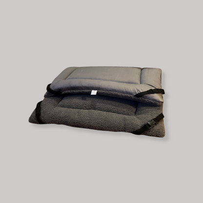 Grey Sherpa & Grey Velvet Luxury Reversible Pad