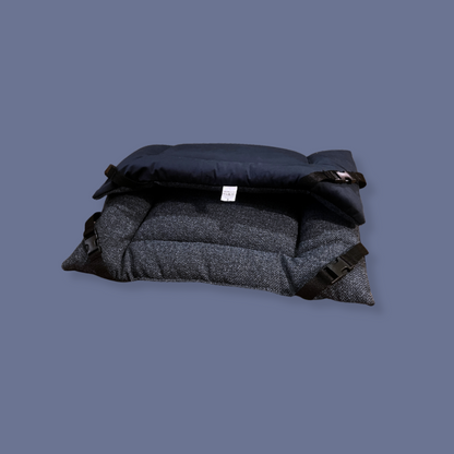 Ocean Tweed & Navy Velvet Luxury Reversible Pad