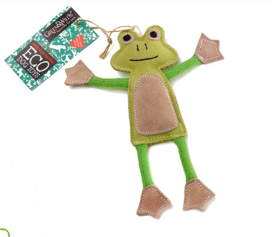 Green & Wilds Francois Le Frog Exo Dog Toy