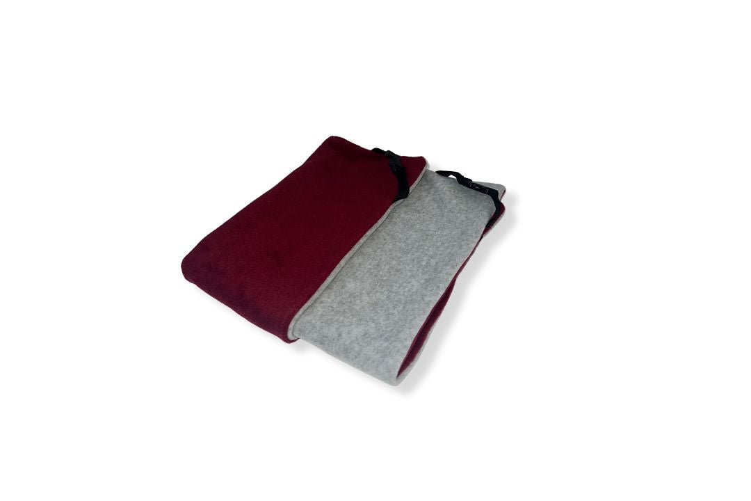 Mulberry & Grey Marl Fleece Reversible Blanket