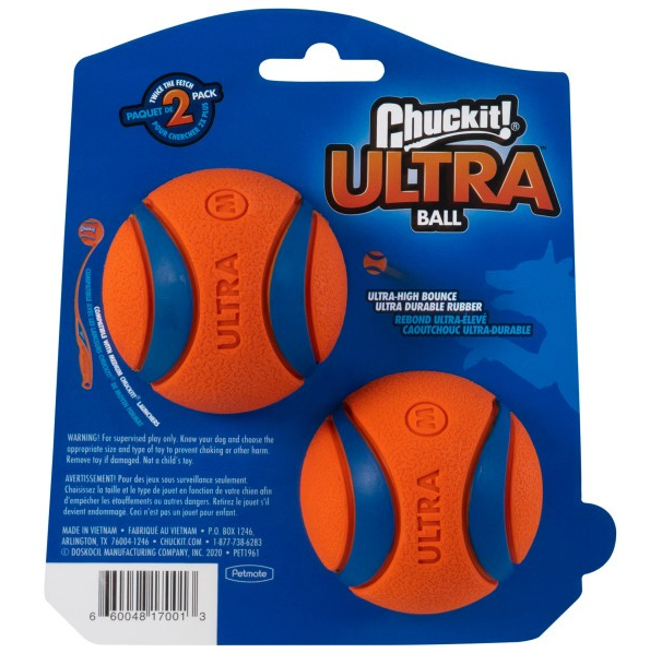 Chuckit Ultra Ball 2 Pack Medium 6.5cm