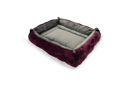 40% OFF Mulberry Cuddle Soft & Grey Velour Luxury Nest - HiK9